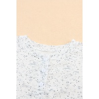 Azura Exchange Relaxed Rib Knit Long Sleeve Henley Top - L thumbnail
