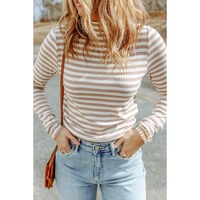 Azura Exchange Striped Print Knit Long Sleeve Tee - S thumbnail