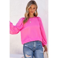 Azura Exchange Puff Sleeve Crewneck Blouse - M thumbnail