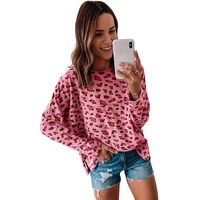Azura Exchange Animal Print Stitching Long Sleeve Top - M thumbnail