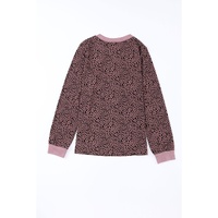 Azura Exchange Spotted Print Round Neck Long Sleeve Top - L thumbnail