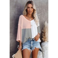 Azura Exchange Colorblock Long Sleeve Oversized Top - S thumbnail