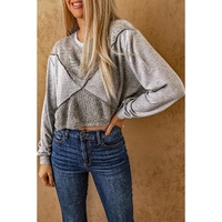 Azura Exchange Knitted Patchwork Cropped Top - M thumbnail