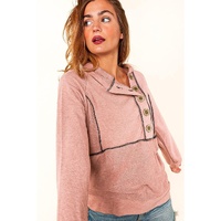 Azura Exchange Princess Line Out Seam Hoodie with Front Buttons - M thumbnail