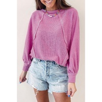 Azura Exchange Exposed Seam Terry Pullover - M thumbnail