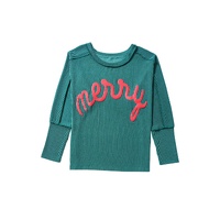 Skobeloff Merry Graphic Corded Batwing Sleeve Knit Top - L thumbnail