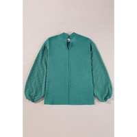 Skobeloff Swiss Dot Balloon Sleeve Loose Blouse - L thumbnail