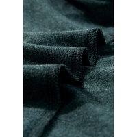 Mist Green Solid Color Long Sleeve V Neck Top - L thumbnail