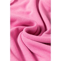 Sachet Pink Exposed Seam Striped Color Block Patchwork Long Sleeve Top - M thumbnail