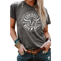 Azura Exchange Steer Head Pattern Print Short Sleeve Graphic Tee - L thumbnail