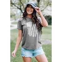 Azura Exchange Flag Print Short Sleeve Crewneck T-shirt - 2XL thumbnail