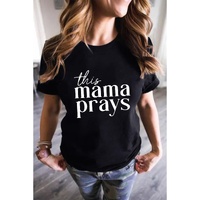 Azura Exchange Mama Prays Letters Print Plain Tee - 2XL thumbnail