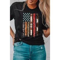 Azura Exchange American Flag Print Short Sleeve Graphic Tee - M thumbnail
