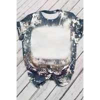 Azura Exchange Tie Dye Bleached Round Neck Short Sleeve T-shirt - M thumbnail