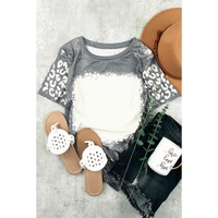 Azura Exchange Leopard Print Short Sleeve T-shirt - L thumbnail