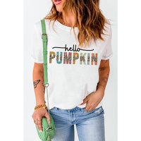 Azura Exchange Pumpkin Leopard Graphic Casual Tee - M thumbnail