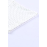 Azura Exchange Drop Shoulder Waffle Knit Top - S thumbnail