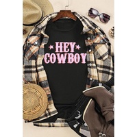 Azura Exchange Cowboy Letters Crew Neck T-shirt - M thumbnail