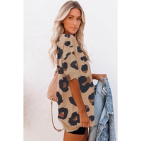 Azura Exchange Leopard Print Loose T-Shirt - S thumbnail