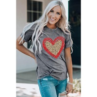 Azura Exchange Leopard Heart Graphic T-shirt - XL thumbnail