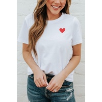 Azura Exchange Embroidered Heart Pattern T-Shirt - 2XL thumbnail