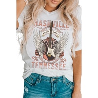 Azura Exchange Music City Guitar Graphic Print Tee - M thumbnail