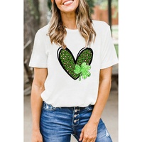 Azura Exchange Leopard Heart Shaped Print Crewneck Graphic Tee - L thumbnail