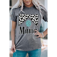 Azura Exchange Leopard Turquoise Bead Mama Graphic T-shirt - M thumbnail
