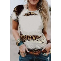 Azura Exchange Leopard Short Sleeve Top - L thumbnail