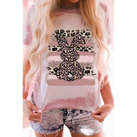 Azura Exchange Leopard Rabbit Tie Dye Graphic T-Shirt - M thumbnail