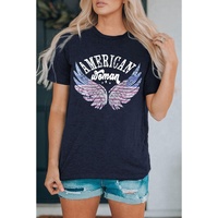 Azura Exchange American Woman Eagle Wing Flag Graphic Tee - XL thumbnail