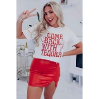 White Come Back With Tequila Graphic T Shirt - 2XL thumbnail