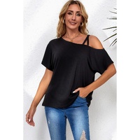 Azura Exchange Criss Cross One Shoulder T Shirt - L thumbnail