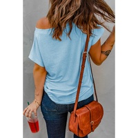 Azura Exchange Pocketed Knit Tee with Side Slits - 2XL thumbnail