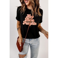 Black Hey There Pumpkin Leopard Graphic Tee - XL thumbnail