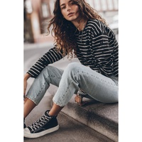 Azura Exchange Retro Striped Long Sleeve Top - S thumbnail