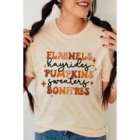 Khaki Flannels Hayrides Pumpkins Sweaters Bonfires Tee - 2XL thumbnail