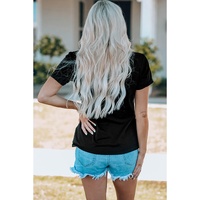 Black MERRY and BRIGHT Crew Neck Graphic Tee - M thumbnail