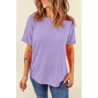 Wisteria Casual Plain Crew Neck Tee - 2XL thumbnail