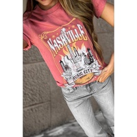 Mineral Red Nashville Music City Graphic Retro Fashion Tee - L thumbnail