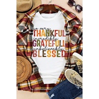 White Thanksgiving Slogan Print Crew Neck T Shirt - XL thumbnail