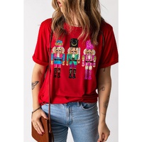 Red Nutcracker Printed Crewneck T Shirt - 3XL thumbnail
