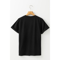 Black Nutcracker Merry Christmas Printed Crewneck T Shirt - M thumbnail