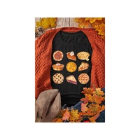 Black Thanksgiving Pumpkin Pies Dessert Graphic Tee - 2XL thumbnail