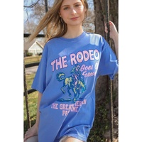 Sky Blue Rodeo Forever Western Graphic Tee - L thumbnail