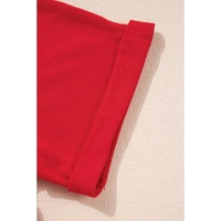 Red Merry Christmas Graphic Crewneck T Shirt - S thumbnail