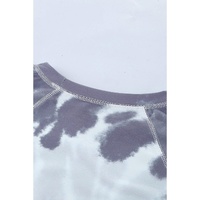 Multicolor Ombre Tie Dye Loose Leisure Sweatshirt - L thumbnail