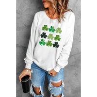 Azura Exchange Clover Print Long Sleeve Sweatshirt - S thumbnail