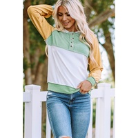 Azura Exchange Button Accent Colorblock Hoodie - S thumbnail
