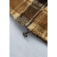 Azura Exchange Plaid Pattern Fleece Sweatshirt with Zip Collar - L thumbnail
